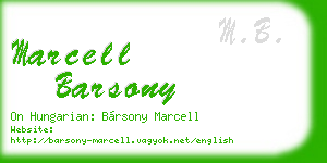 marcell barsony business card